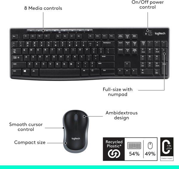 Logitech MK270 Wireless Keyboard and Mouse Combo for Windows... - Image 8