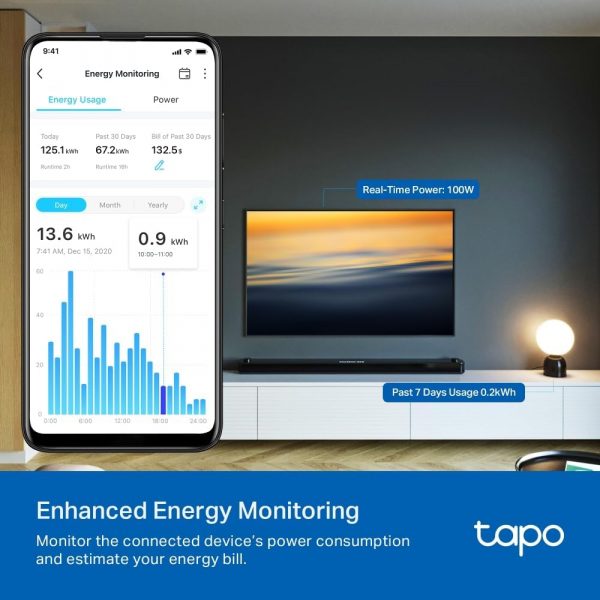 Tapo Smart Plug with Energy Monitoring, Remotely manage devi... - Image 4