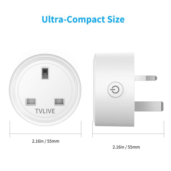 Smart Plug, TVLIVE 2 Pack 13A Smart Plugs WiFi Outlet Works ... - Image 7