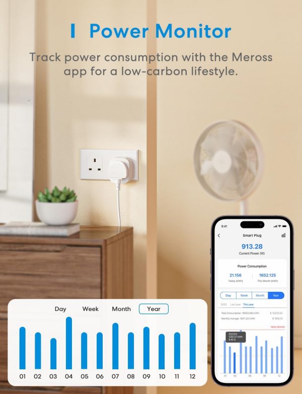 Meross Smart Plug with Energy Monitoring, Mini Smart WiFi Pl... - Image 3