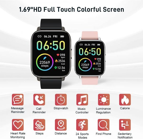 Smart Watch, Fitness Tracker 1.69" Touch Screen Fitness Watc... - Image 3