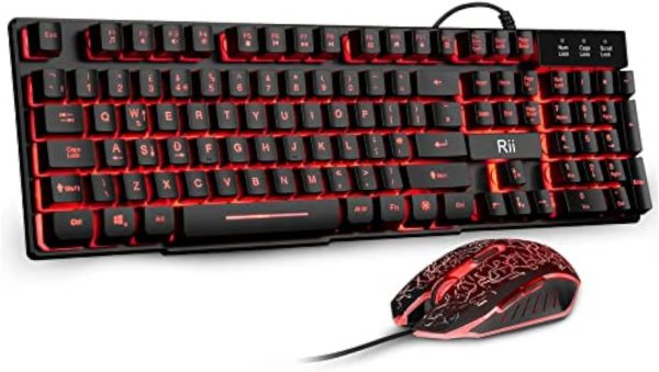 Rii RK108 Gaming Keyboard and Mouse Set,Wired LED Light Up K... - Image 2