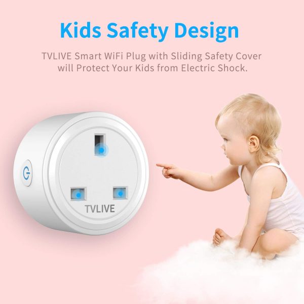 Smart Plug, TVLIVE 2 Pack 13A Smart Plugs WiFi Outlet Works ... - Image 6