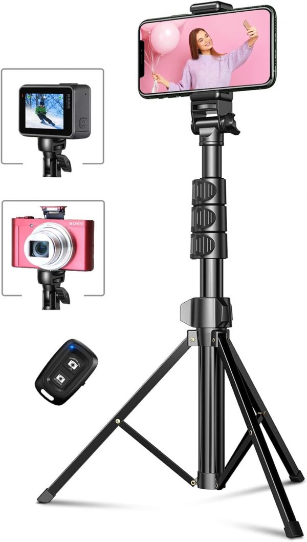 CIRYCASE 55.9" Phone Tripod, Extendable All-In-One Selfie St... - Image 2