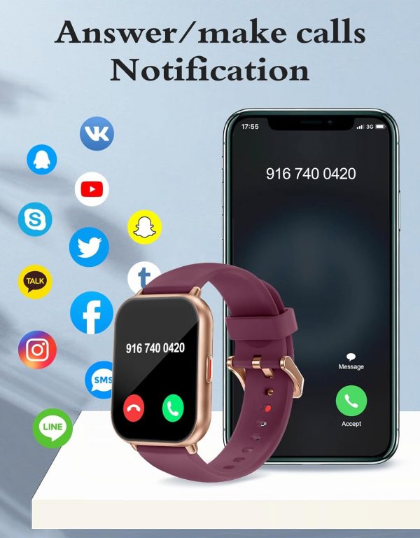RUIMEN Smart Watch Answer Dial Call,Smart Watches for Women ... - Image 3