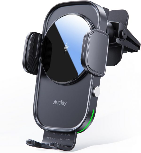 Auckly Qi 15W Car Phone Holder Wireless Charger, [270 ° Auto... - Image 2