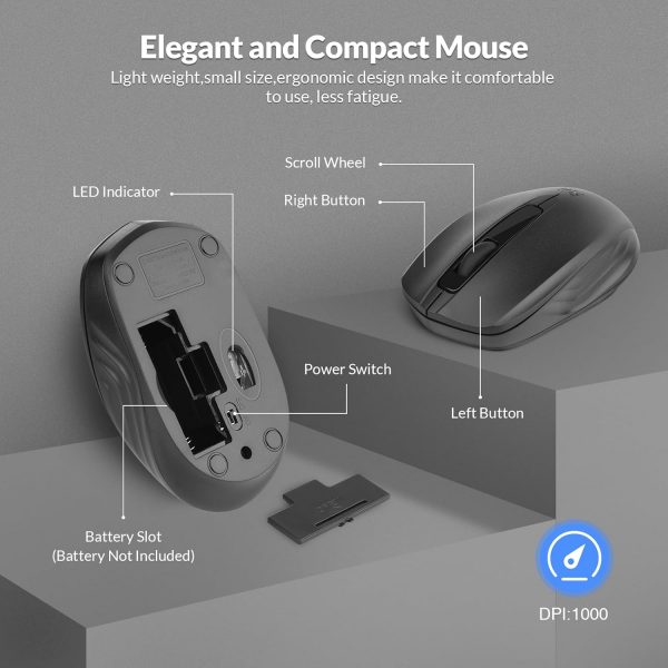 Wireless keyboard and Mouse Set,Rii RK200 Standard Full Size... - Image 7