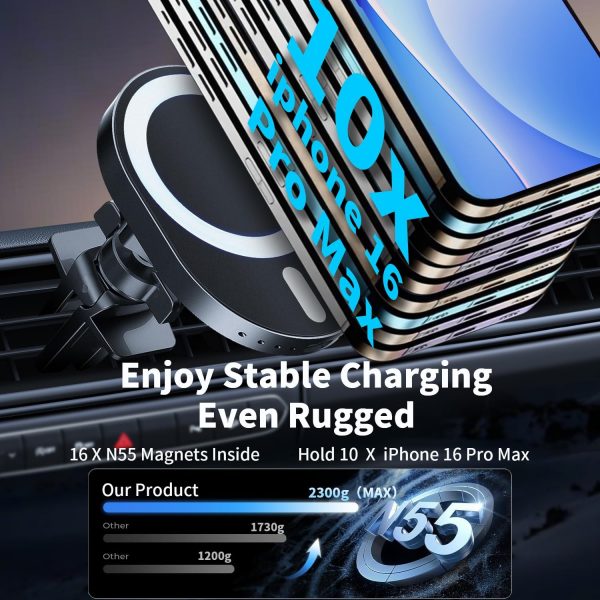 Magsafe Car Mount Charger [15W Fastest Charging Speed&16x St... - Image 5