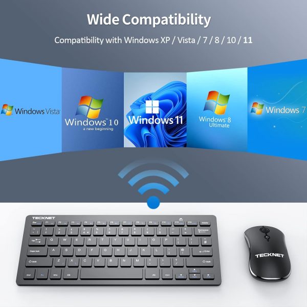 TECKNET Mini Wireless Keyboard and Mouse Set, 2.4G Cordless ... - Image 8