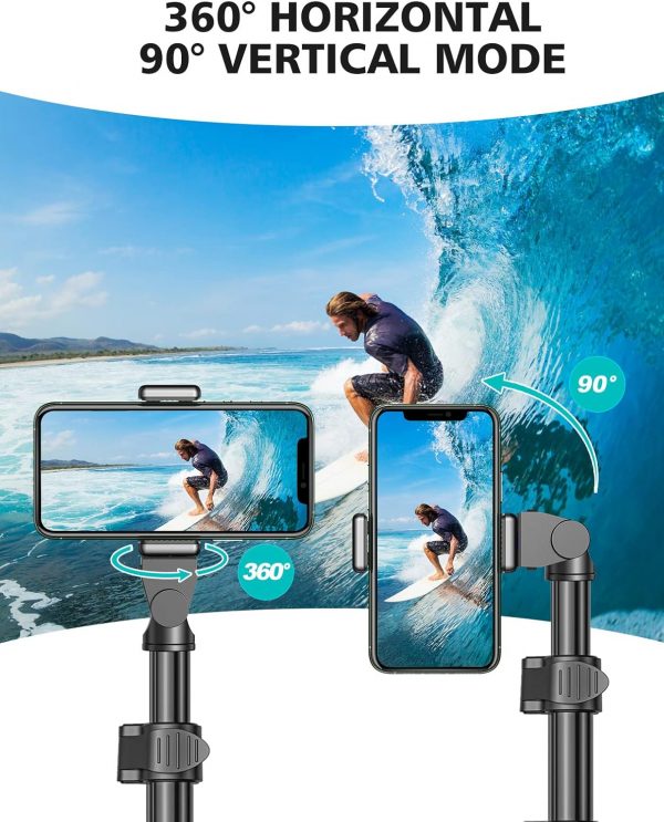 CIRYCASE 55.9" Phone Tripod, Extendable All-In-One Selfie St... - Image 6