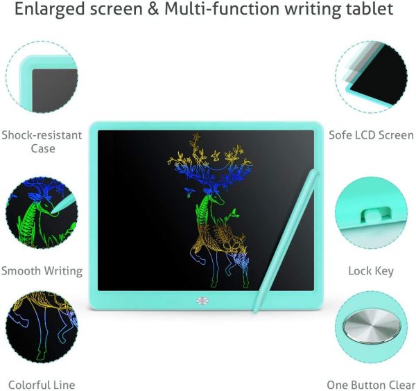 LCD Writing Tablet, Extra Large 15 Inch, Colorful, Erasable ... - Image 3