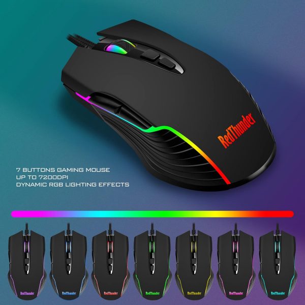 RedThunder K10 Wired Gaming Keyboard and Mouse Combo, UK Lay... - Image 6