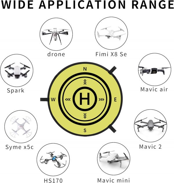 YAODHAOD Drone Landing Pad,54CM （21in）Universal Portable Lum... - Image 3