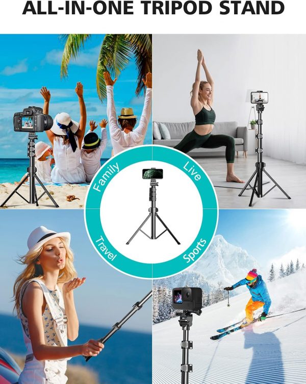 CIRYCASE 55.9" Phone Tripod, Extendable All-In-One Selfie St... - Image 8