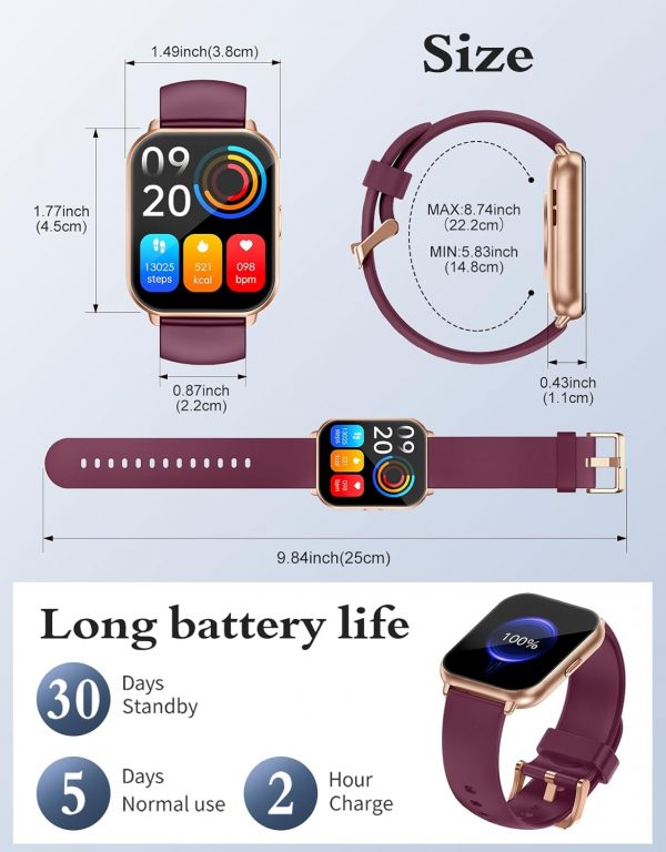 RUIMEN Smart Watch Answer Dial Call,Smart Watches for Women ... - Image 9