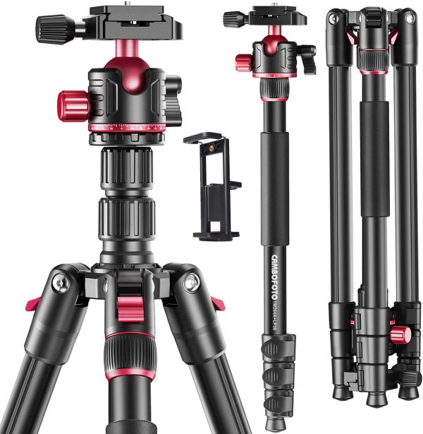 CAMBOFOTO 173cm Professional Camera Photography Tripod, Port... - Image 2