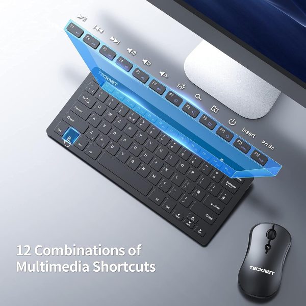TECKNET Mini Wireless Keyboard and Mouse Set, 2.4G Cordless ... - Image 7
