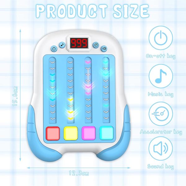 POPOYU Electronic Music Rhythm Game Machine Handheld,Upgrade... - Image 3