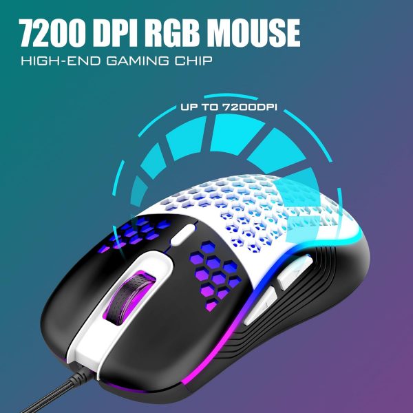 RedThunder 60% RGB Gaming Keyboard and Mouse Combo,UK Layout... - Image 5