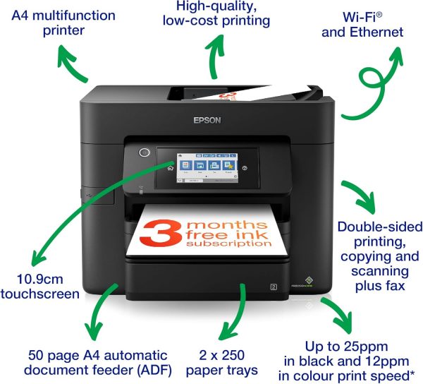 Epson WorkForce WF-4830 All-in-One Wireless Colour Printer w... - Image 3