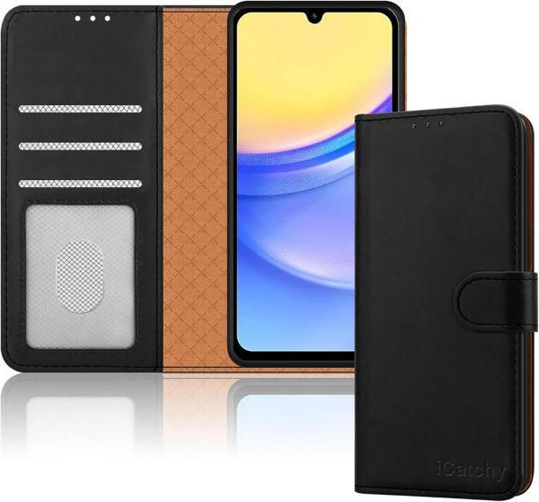 iCatchy for Samsung Galaxy A15 Phone Case – Leather Wallet C... - Image 2