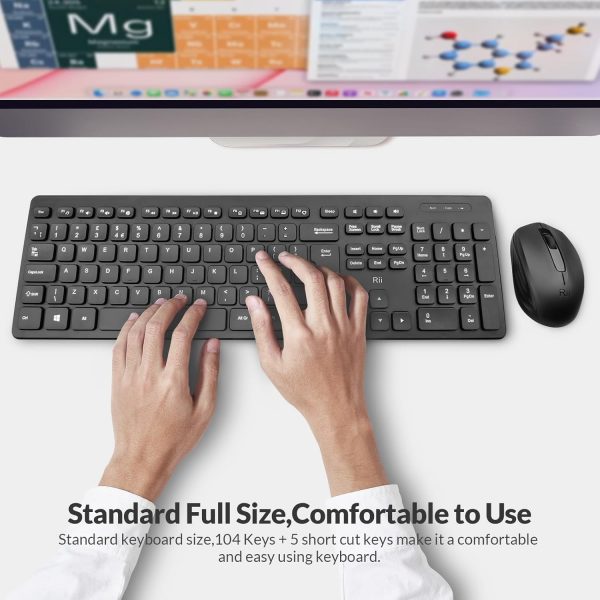 Wireless keyboard and Mouse Set,Rii RK200 Standard Full Size... - Image 3