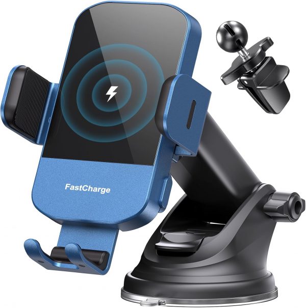 CHGeek Wireless Car Charger, 15W Fast Charging Auto Clamping... - Image 2