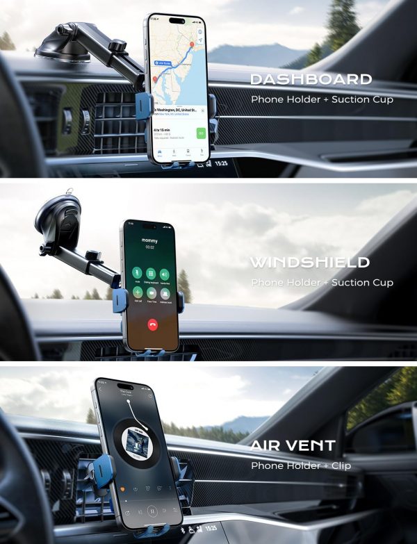 CHGeek Wireless Car Charger, 15W Fast Charging Auto Clamping... - Image 3