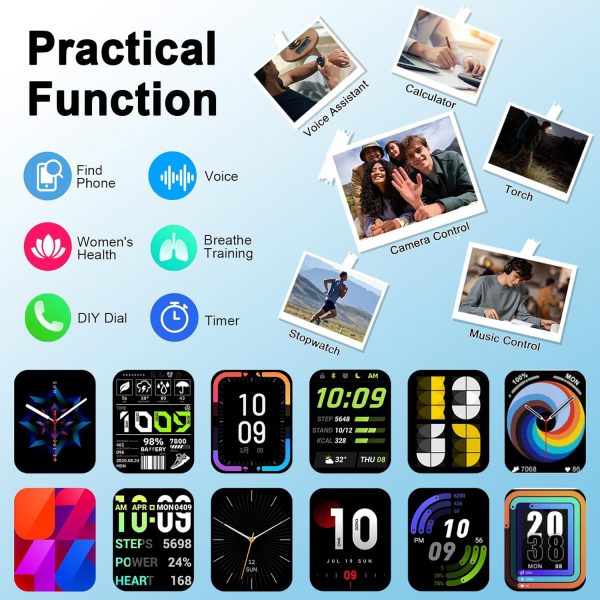 Smart Watch, 1.91" HD 2025 Smartwatch for Men Women with Ans... - Image 5