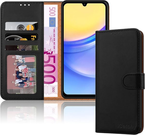 iCatchy for Samsung Galaxy A15 Phone Case – Leather Wallet C... - Image 3