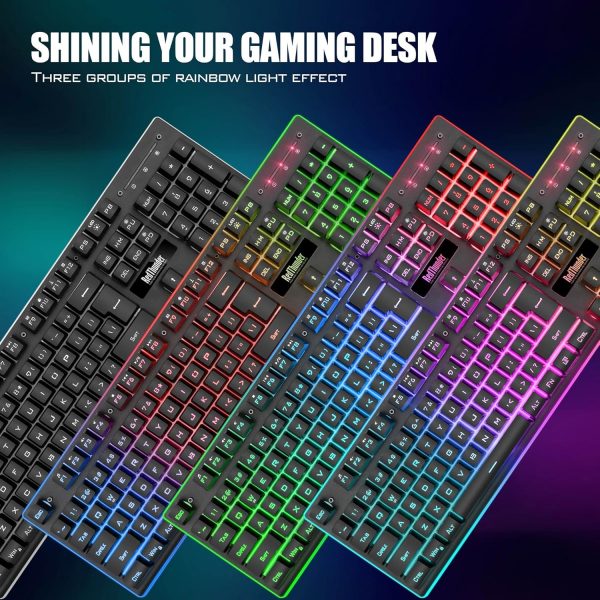 RedThunder K10 Wireless Gaming Keyboard and Mouse Combo, LED... - Image 5