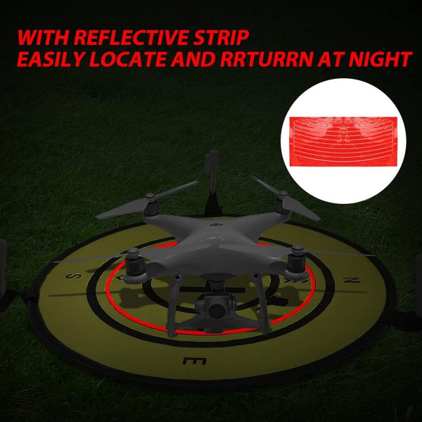YAODHAOD Drone Landing Pad,54CM （21in）Universal Portable Lum... - Image 4