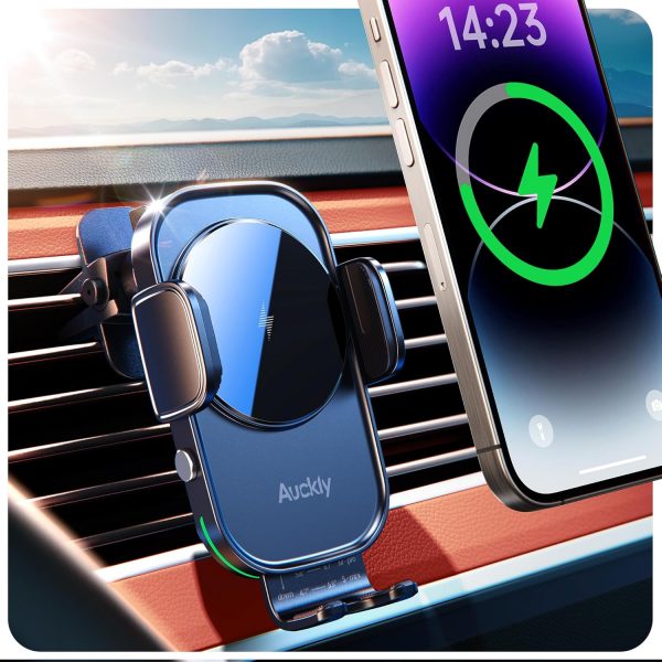 Auckly Qi 15W Car Phone Holder Wireless Charger, [270 ° Auto... - Image 10