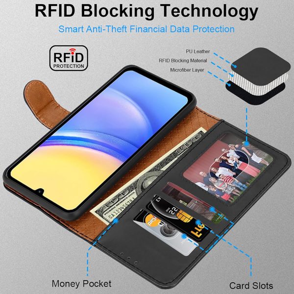 iCatchy for Samsung Galaxy A15 Phone Case – Leather Wallet C... - Image 4