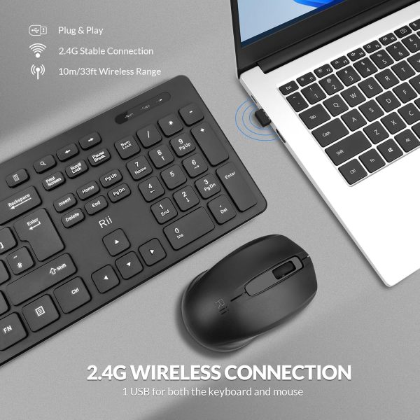 Wireless keyboard and Mouse Set,Rii RK200 Standard Full Size... - Image 4