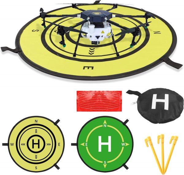 YAODHAOD Drone Landing Pad,54CM （21in）Universal Portable Lum...
