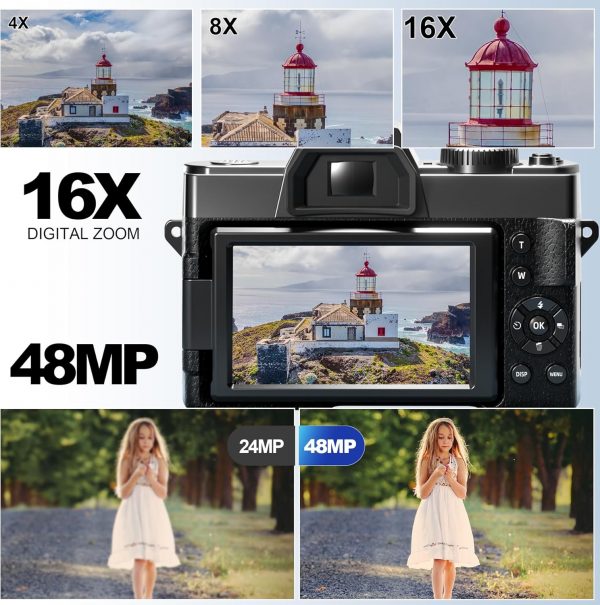5K Digital Cameras for Photography，48MP/60FPS Video Camera f... - Image 6
