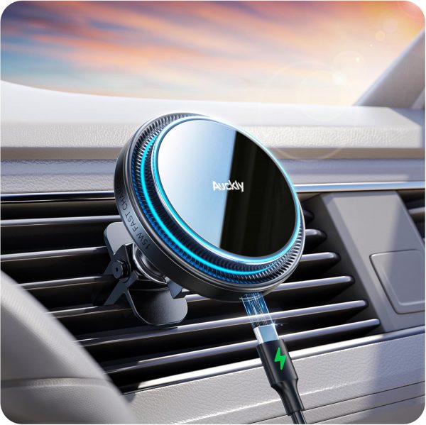 Auckly 15W for MagSafe Car Mount Charger, (3.81 lbf) Strong ... - Image 2