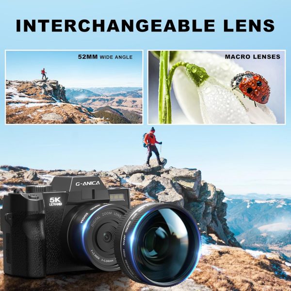 5K Digital Cameras for Photography，48MP/60FPS Video Camera f... - Image 5