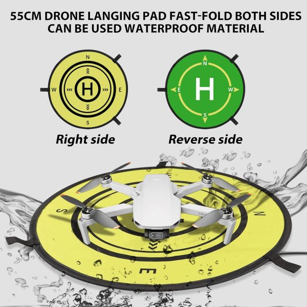 YAODHAOD Drone Landing Pad,54CM （21in）Universal Portable Lum... - Image 7