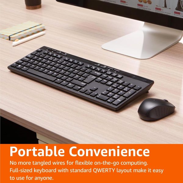 Amazon Basics ‎MD023 Full-Sized Wireless Keyboard and Mouse ... - Image 7