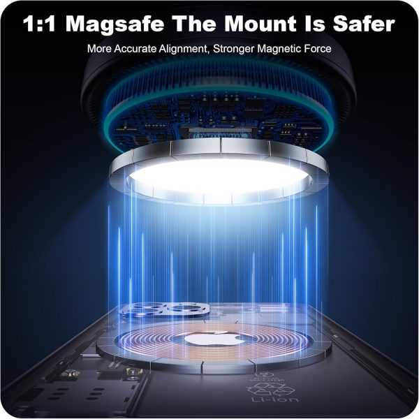 Auckly 15W for MagSafe Car Mount Charger, (3.81 lbf) Strong ... - Image 8