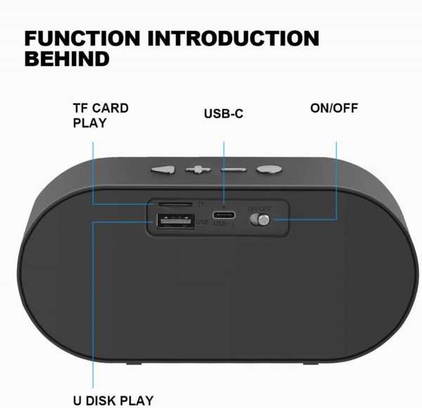ZZOSRDR Bluetooth Speaker, Portable Wireless Speakers Blueto... - Image 4