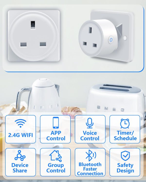 Smart Plug WiFi Alexa Plugs, Avatar Controls Smart Home Mini... - Image 3