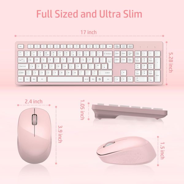 LeadsaiL Wireless Keyboard and Mouse Set, 2.4GHz USB Compute... - Image 7