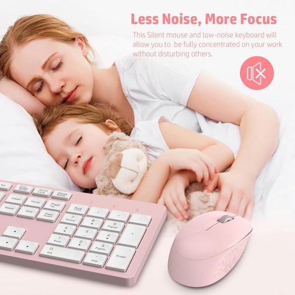 LeadsaiL Wireless Keyboard and Mouse Set, 2.4GHz USB Compute... - Image 6