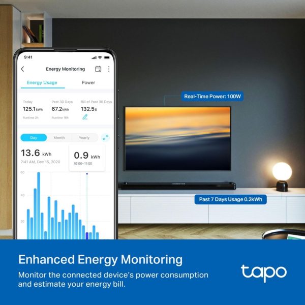 Tapo P304M Smart Plug Power Strip, Energy Monitoring, MATTER... - Image 6