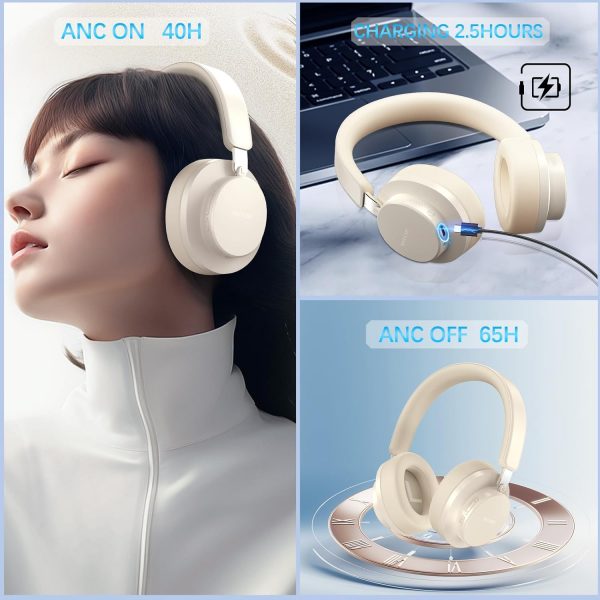 Over Ear Headphones Wireless Bluetooth, Noise Cancelling Hea... - Image 3