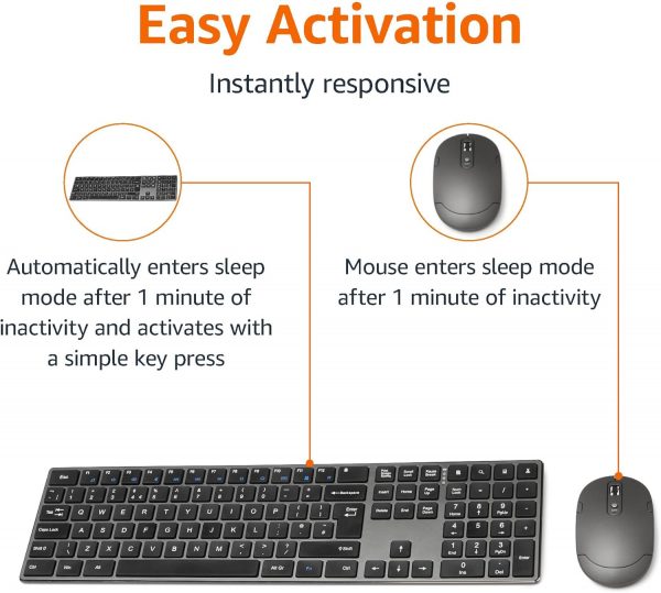 Amazon Basics Rechargeable Wireless Mouse - Ultra Slim, Quie... - Image 6