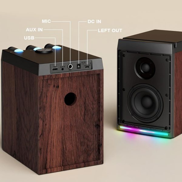 Active Bluetooth Bookshelf Speakers | Amplified HiFi Speaker... - Image 3